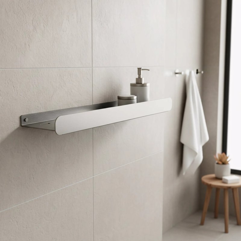 BATHROOM SHELF REA SF03-600 60CM BRUSH STEEL