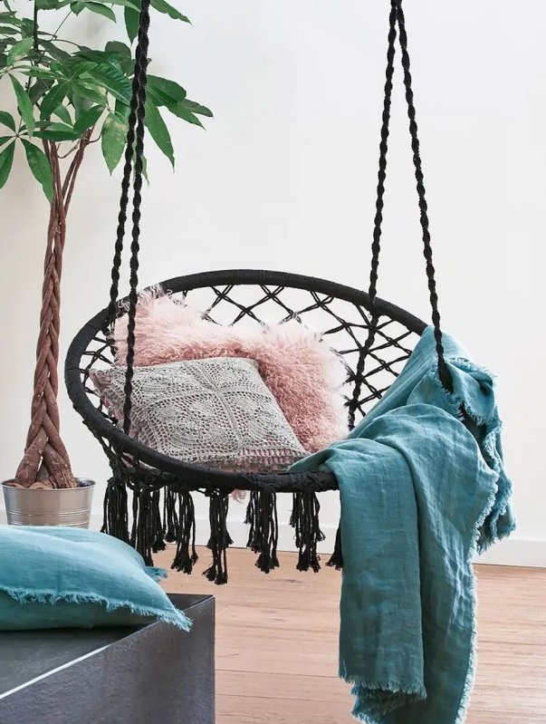 Swing 490129A BLACK 62x33x142cm