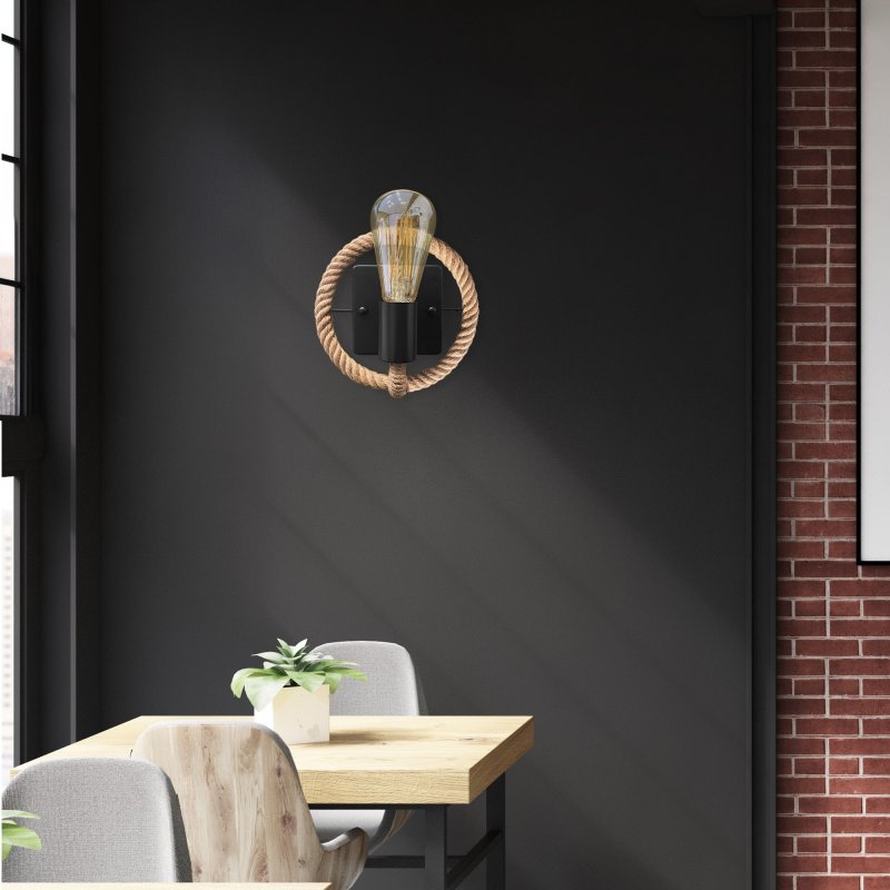 Wall Light Toolight APP1465-1W E27 brown / black