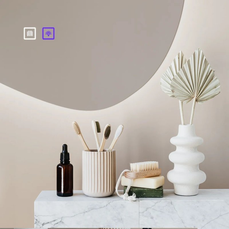 Bathroom LED Mirror REA CLOUD C 80x60cm