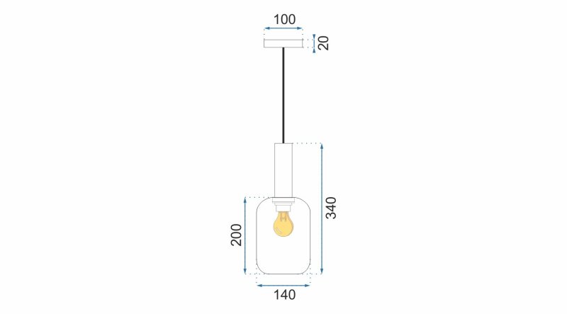 LAMP APP458-1CP ORANGE