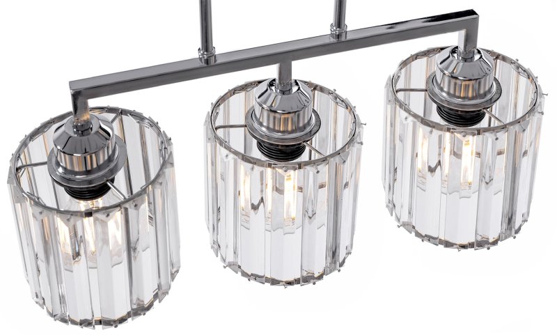 Pendant Lamp TOOLIGHT 392228 Glamour Chrome 3-light points E27