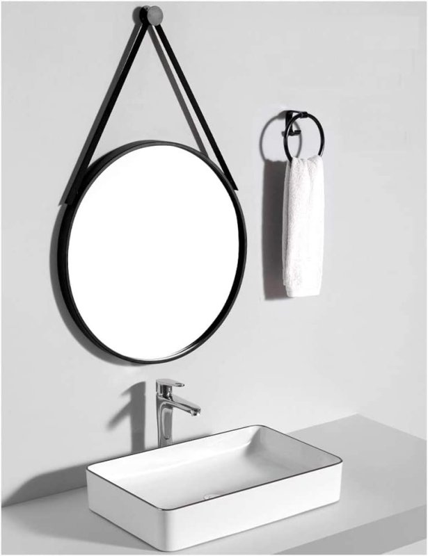 Mirror with Strap REA CFZL-MR060 60cm Black