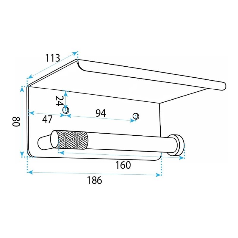 Paper Holder Rea 6613 Modern Brush Nickel