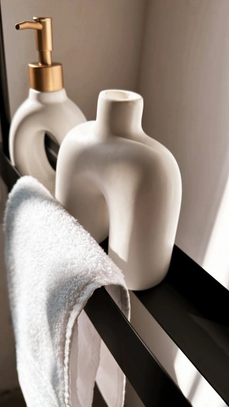 Bathroom Shelf Sf02 60Cm Black Matt