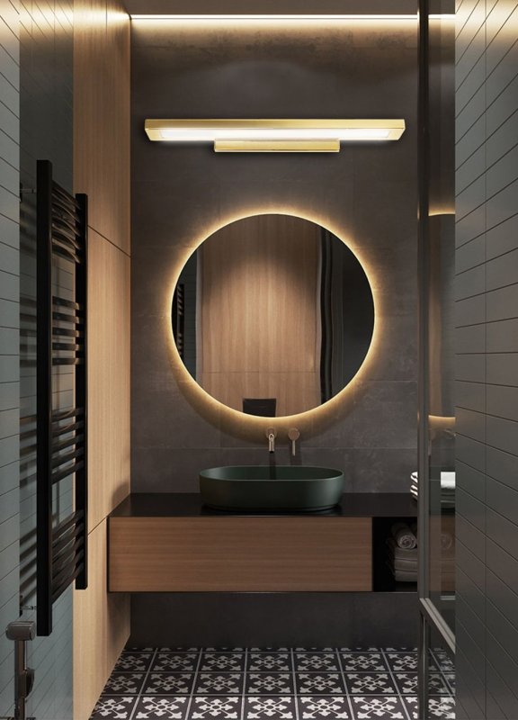 Bathroom Wall LED Light TOOLIGHT APP838-1W FLAT 80cm Gold 12W
