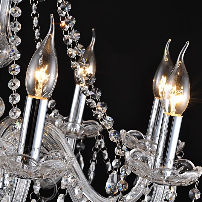 Chandelier Toolight 392183 Crystal Chrome 6-light points E14 67,5x67,5x62cm