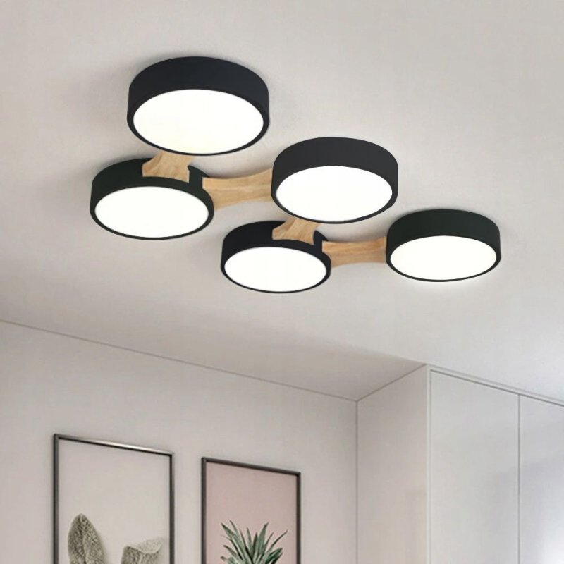 Ceiling LED Lamp Chandelier TOOLIGHT APP526-5C Black + Remote Control 5-light points 5 x 12W 35x95Cm