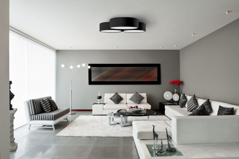 Ceiling Lamp Chandelier TOOLIGHT APP878-C Triangle Black 40cm 6-light points E27 49x46x8Cm