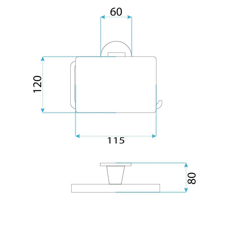 TOILET PAPER HOLDER REA 1608 ARISTO BRUSH STEEL