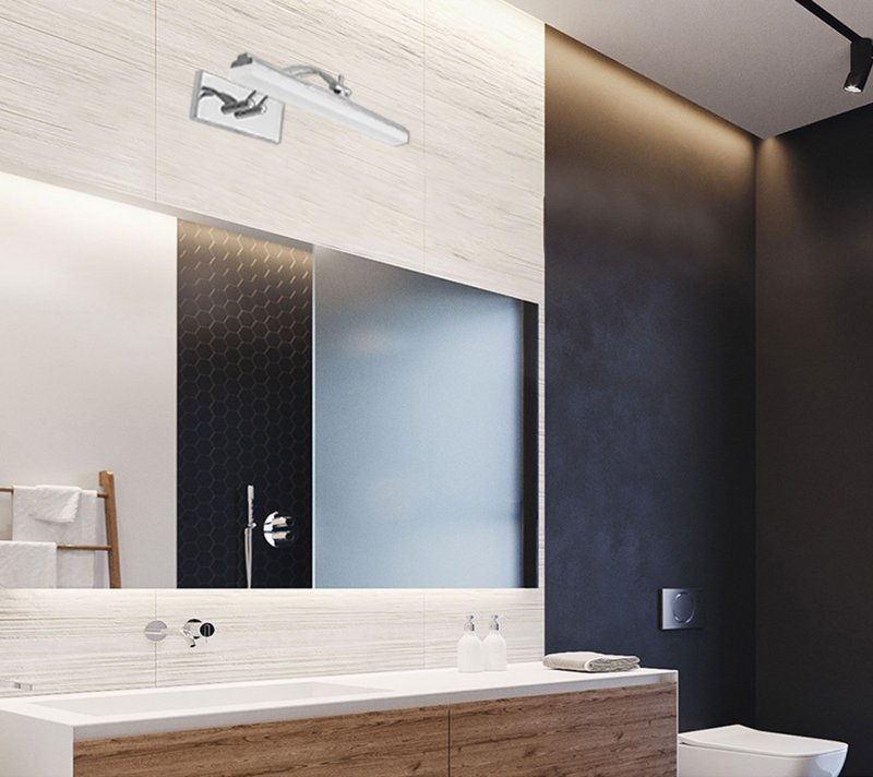 Bathroom Wall LED Light TOOLIGHT APP372-1W Chrome 9W 40cm