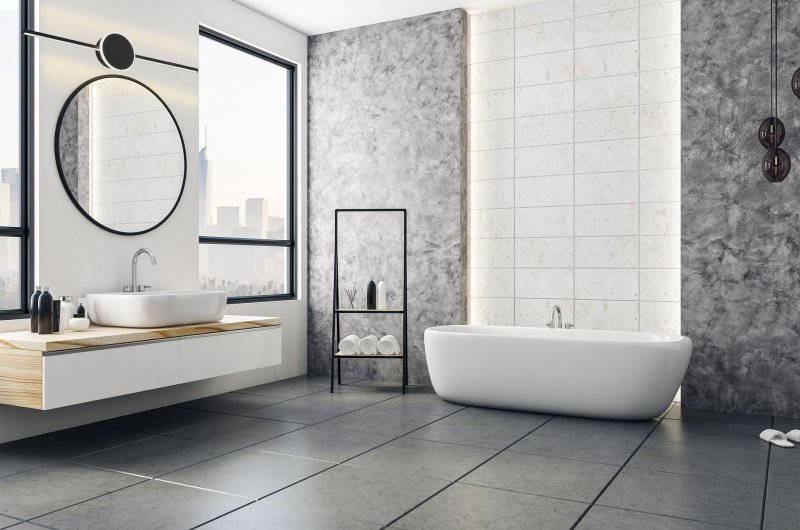 Bathroom Wall LED Light TOOLIGHT APP849-1W TOUR Black 60cm