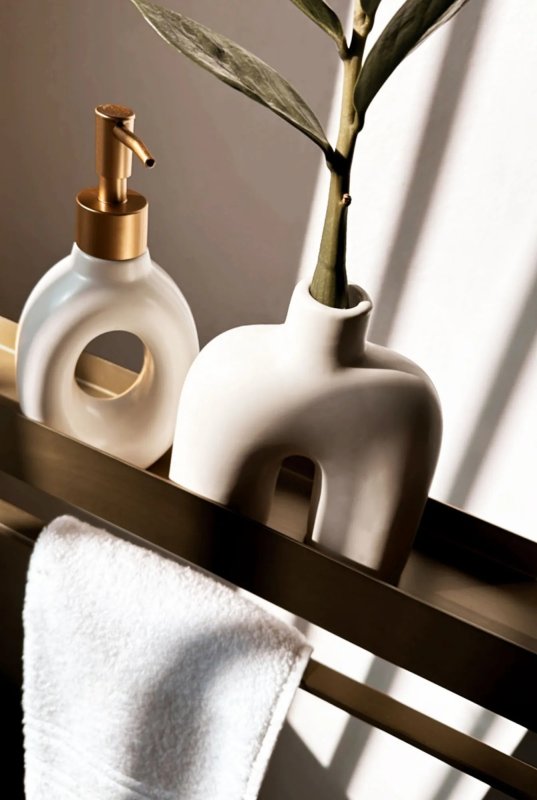 Bathroom Shelf Sf01 45Cm Brushed Gold