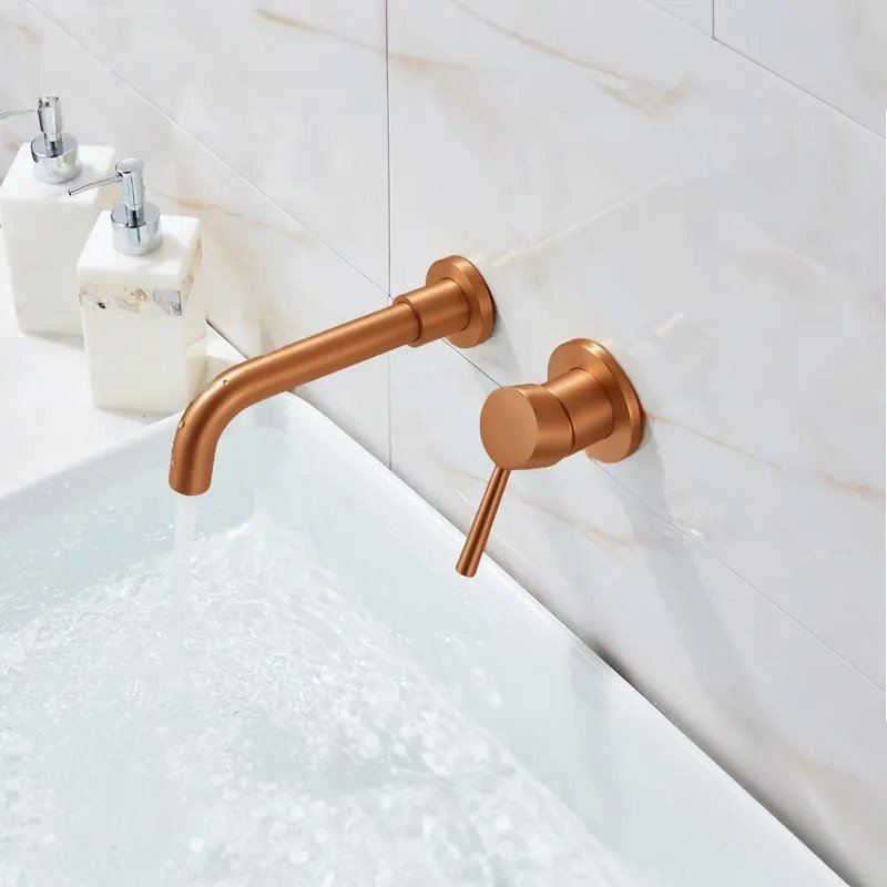 Wall Mounted faucet Rea Lungo Long Cooper Brush + BOX