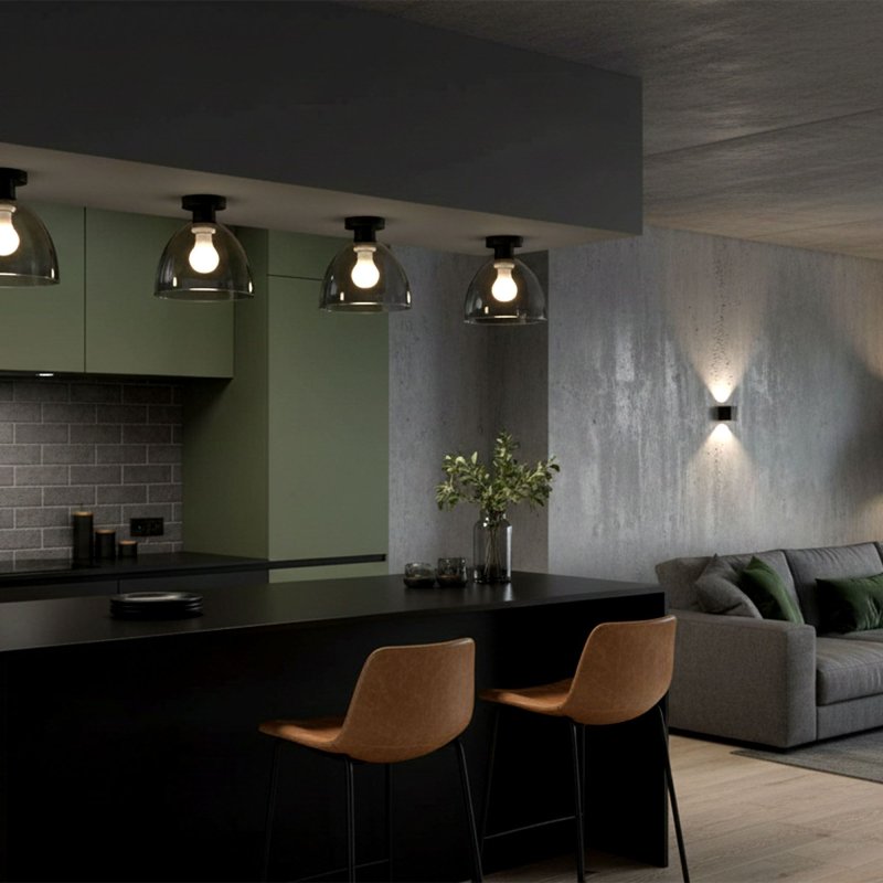 Ceiling Lamp Chandelier TOOLIGHT APP1303-1C Black E27