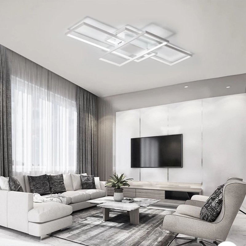 Ceiling LED Lamp Chandelier TOOLIGHT APP660 Modern White + Remote Control 3-light points 50x90Cm