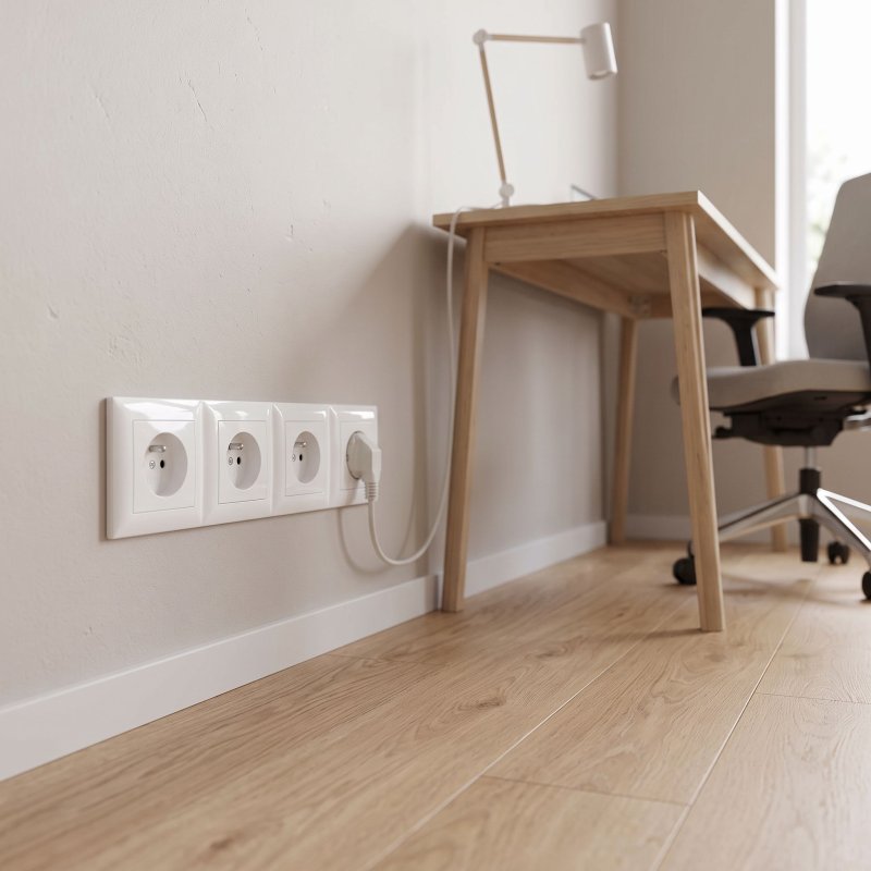 Toolight Quadruple Socket Frame Oste Jnh016-4f White