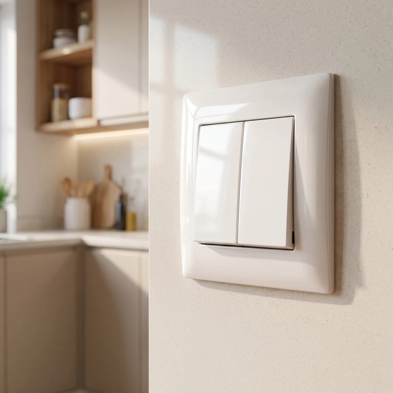Toolight Double Switch With Frame Oste Jnh007-w White