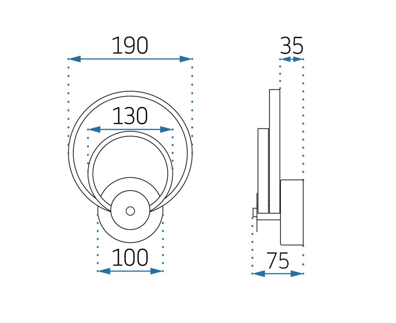 Wall LED Light Toolight APP1042-W 15W black