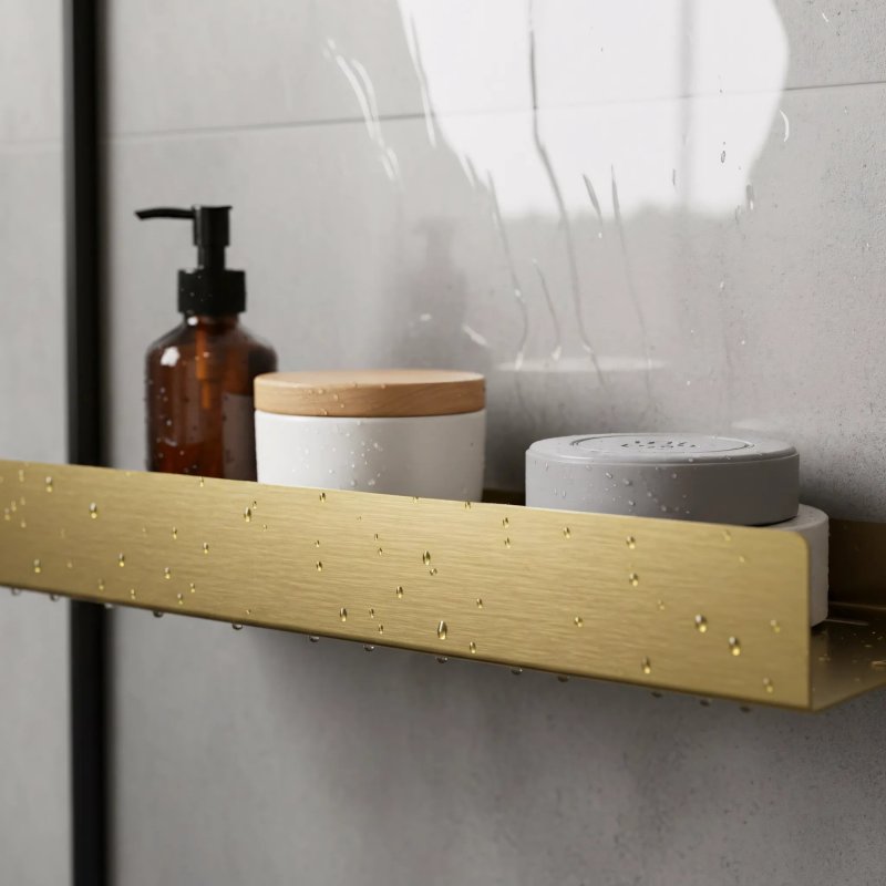 Bathroom Shelf Sf04 60Cm Brushed Gold