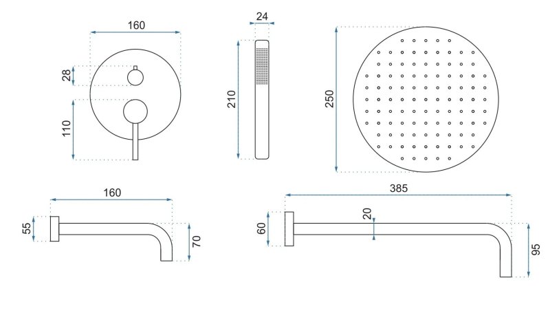 SHOVER FAUCET REA LUNGO TITANIUM