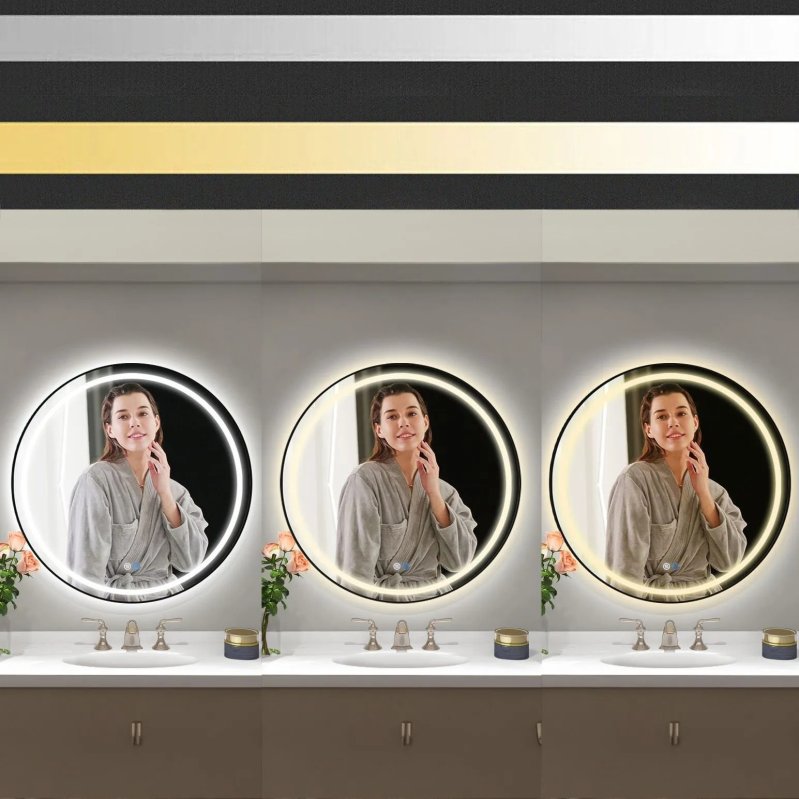 Bathroom LED Mirror REA MMJ 70cm Black