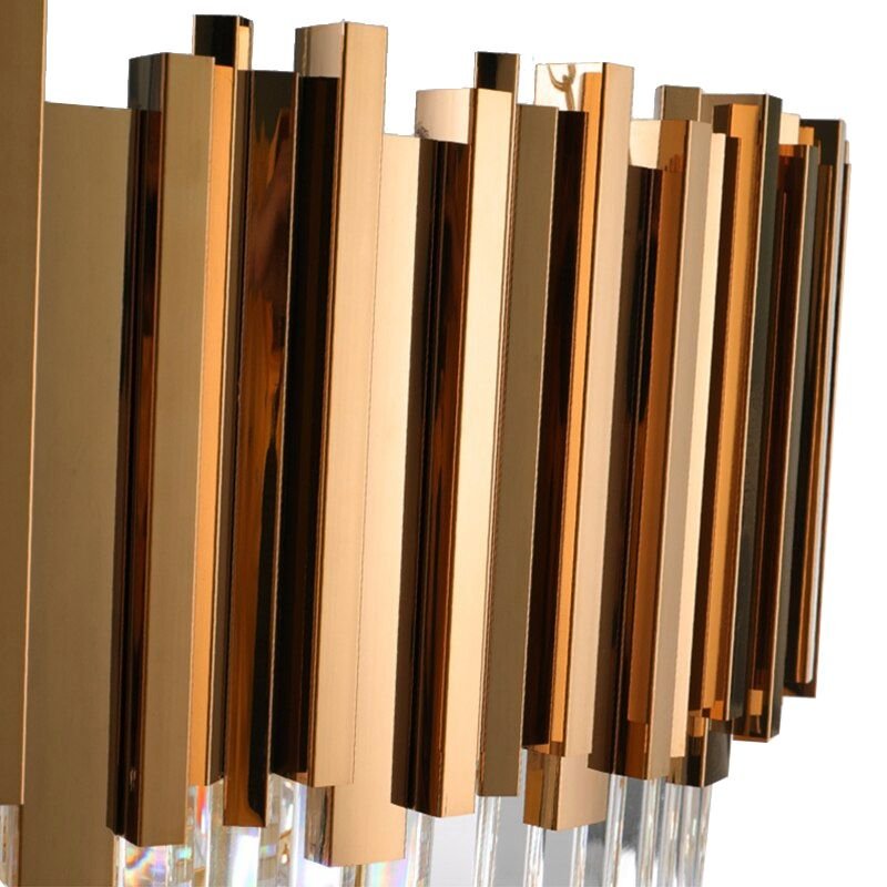 Pendant Lamp TOOLIGHT 312355 Cristal Gold 6-light points E14 60x30x38-138cm