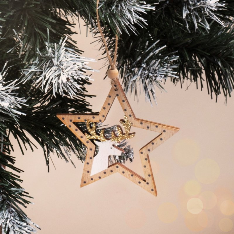 Set of 2 Christmas decorations KL-21X12 Brown