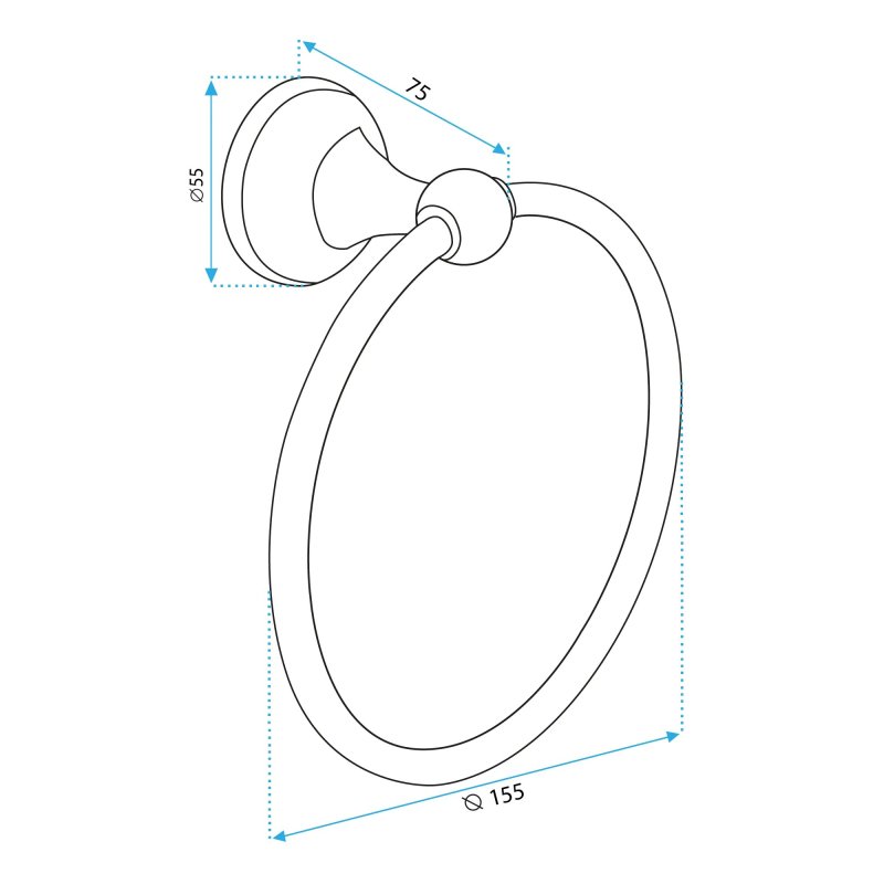 Bathroom hanger Black 332867A