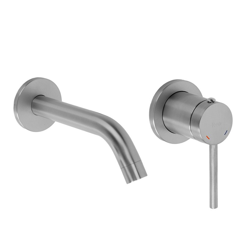 WALL MOUNTED BASIN FAUCET REA CLIF BRUSHED NICKEL