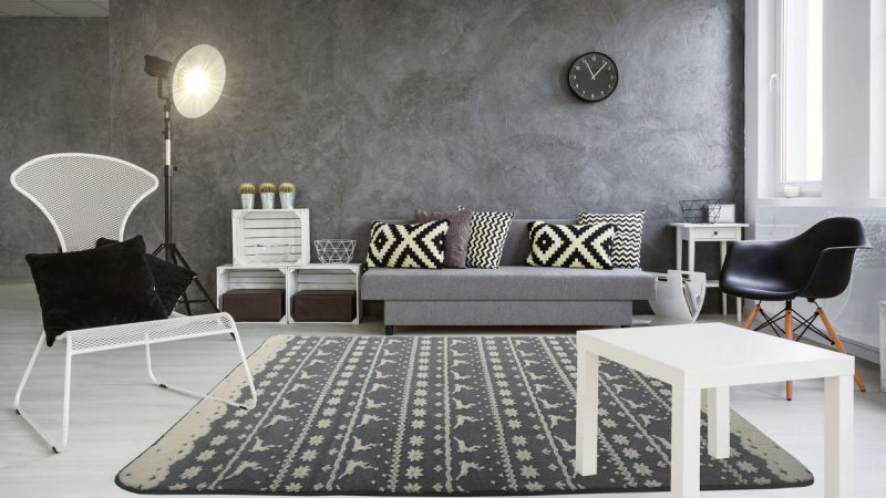 PLUSH CARPET CLOVER BERGEN GREY 1.20*1.70