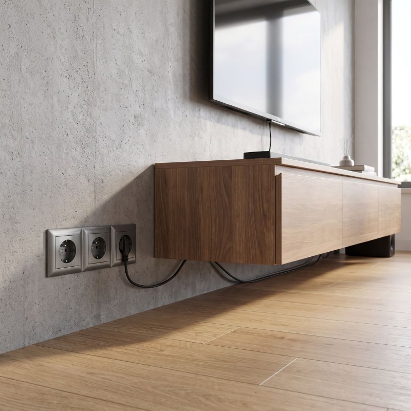 Toolight Triple Socket Frame Oste Jnh015-3f Grey