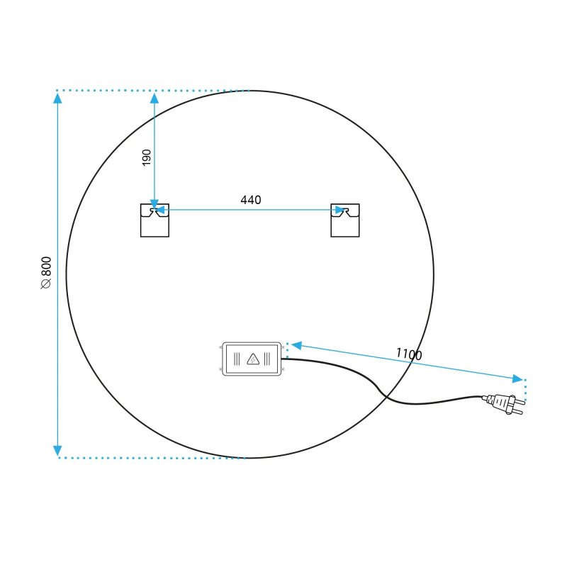 Mirror LED BLUETOOTH FFJ 80cm