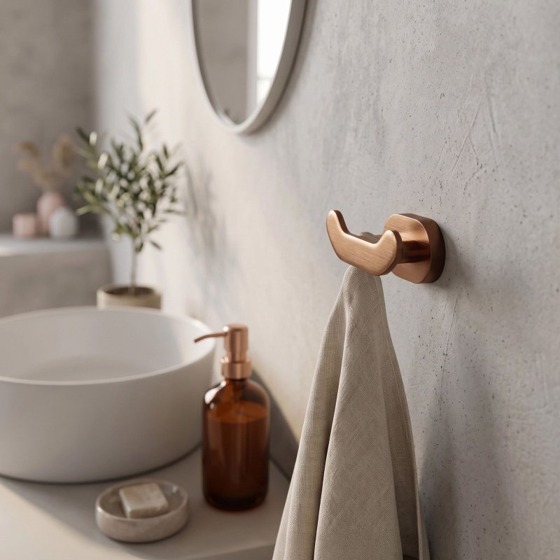 Rea Bathroom Hanger Til 105 Brush Copper