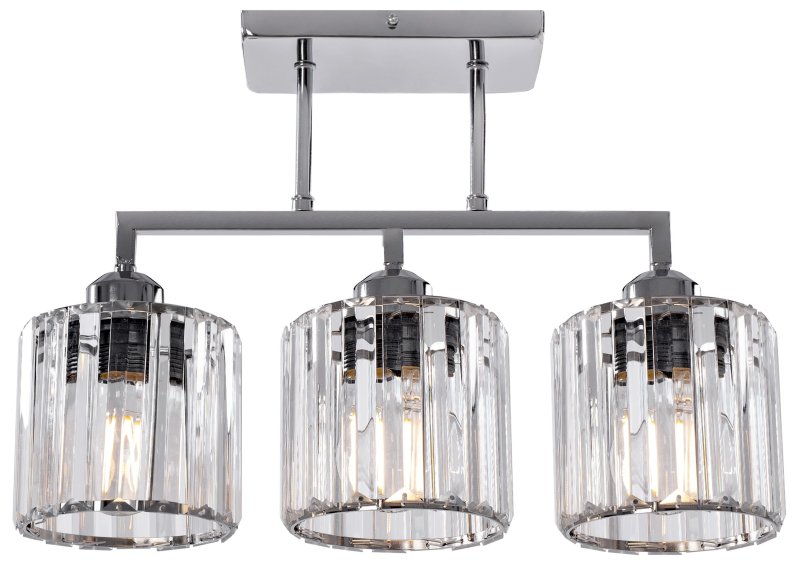 Pendant Lamp TOOLIGHT 392228 Glamour Chrome 3-light points E27