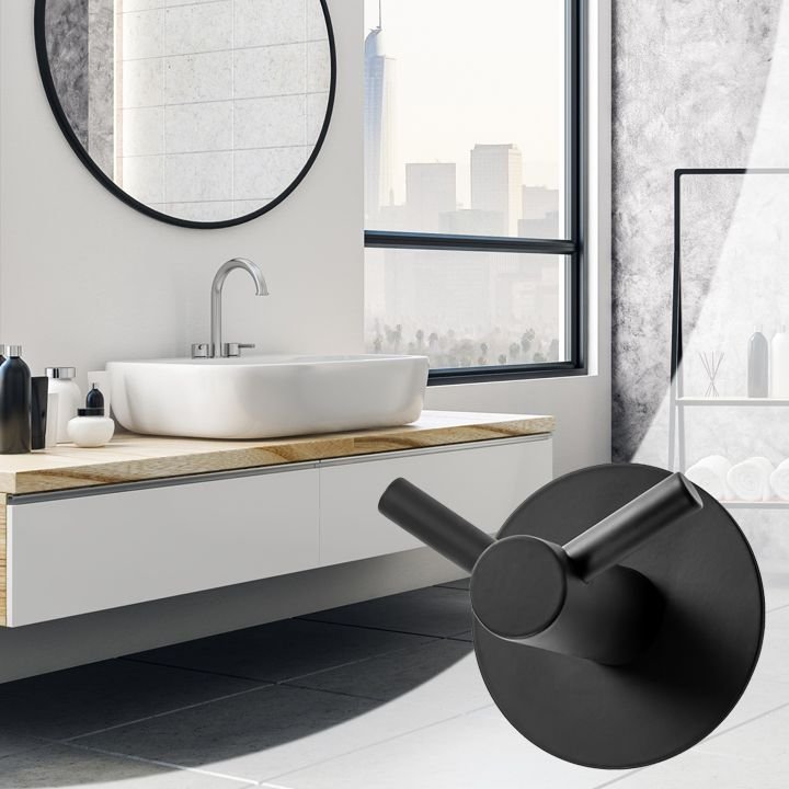 Bathroom hook hanger REA Black 322216A