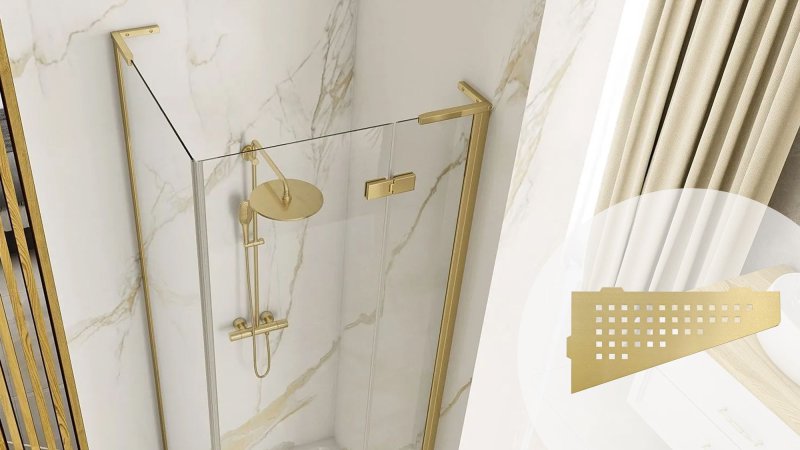 Bathroom Shelf Sf05 Brushed Gold