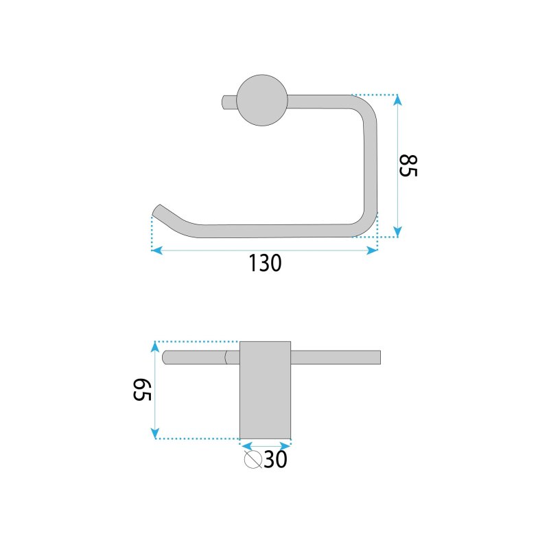 TOILET PAPER HOLDER REA 9711 PRISM BRUSH NICKEL