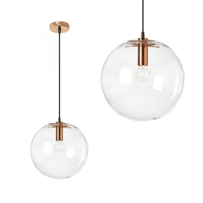 Pendant Lamp TOOLIGHT APP038-3CP LASSI Glass Rose-Gold 20cm E27