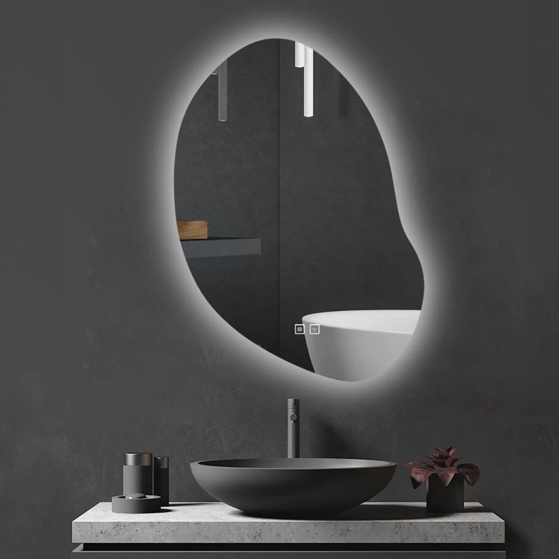 Bathroom LED Mirror REA CLOUD C 80x60cm