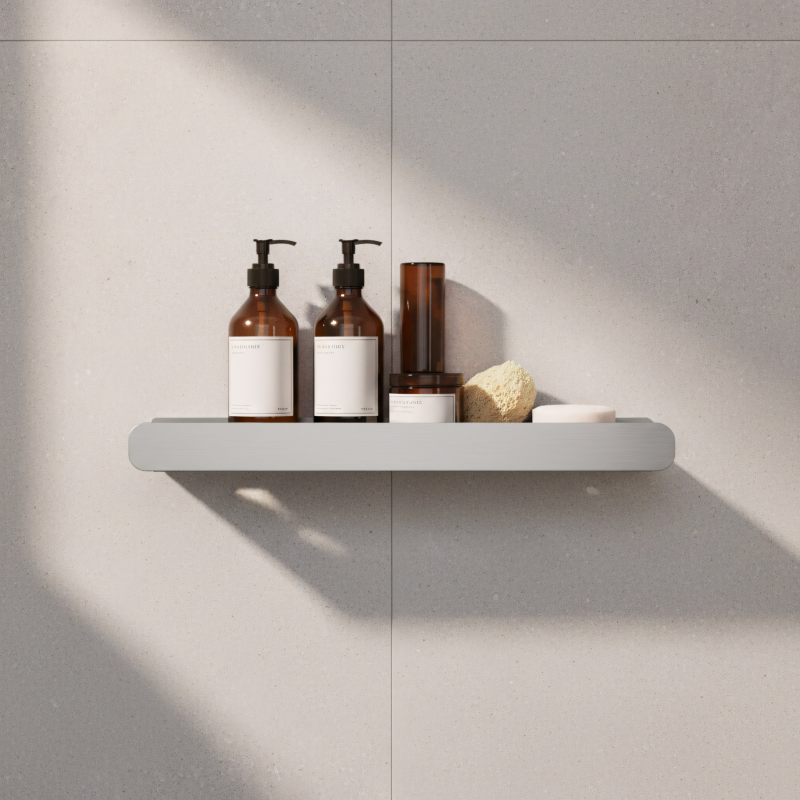 BATHROOM SHELF REA SF03-450 45CM BRUSH STEEL