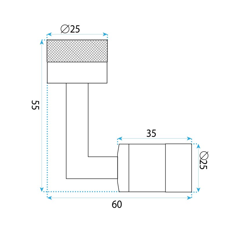 SWIVEL EXTENSION REA COLT CHROME