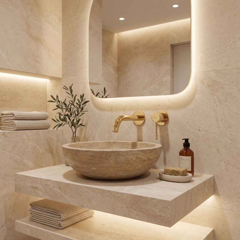 Wall Mounted Basin Faucet Rea Venti Gold