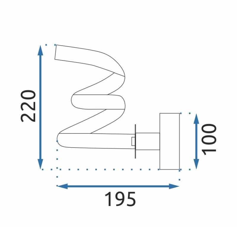 Wall LED Light Toolight APP1052-W 14W black