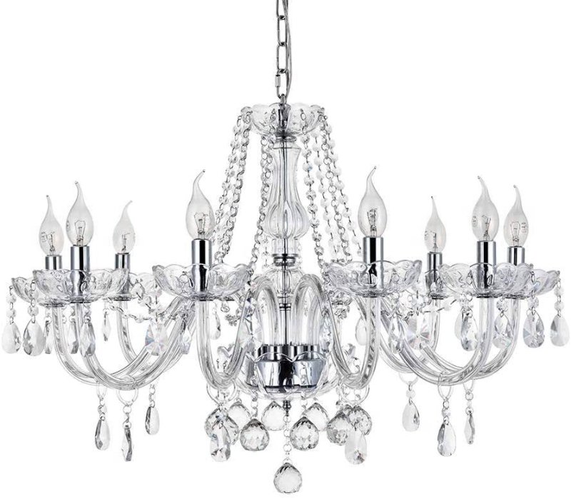 Chandelier Toolight 300750 Crystal Chrome 8-light points E14