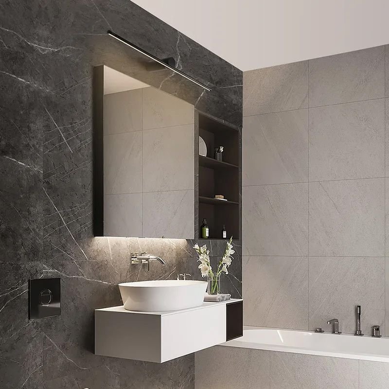 Bathroom Wall LED Light TOOLIGHT APP1343-W Black 13W 80cm