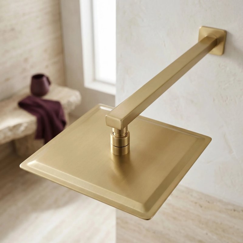 Rea Square Shower Arm Js-9022bg 40cm Brush Gold
