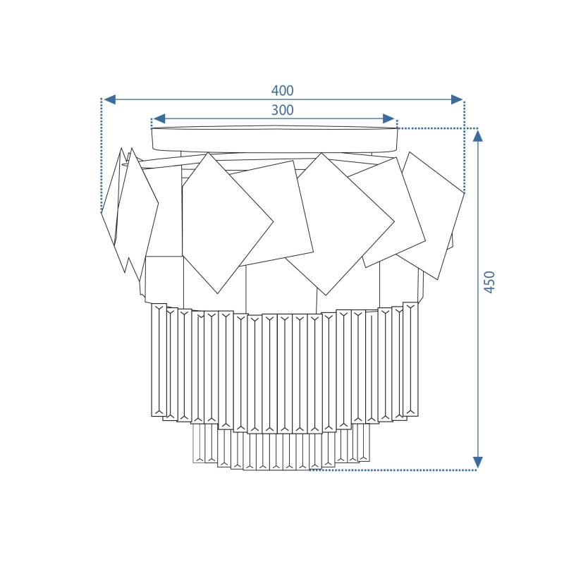 Lamp APP1309-C GOLD 40x40x45cm