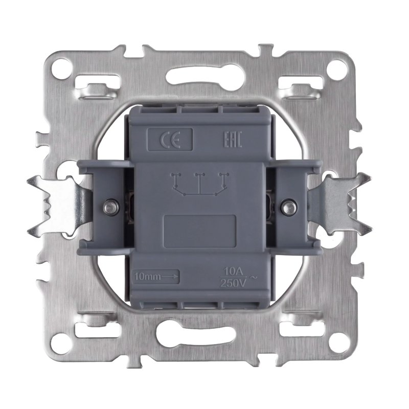Toolight Single Switch With Frame Oste Jnh006-w Grey