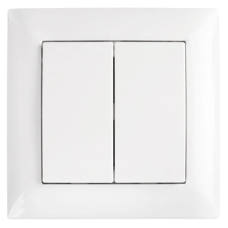 Toolight Double Switch With Frame Oste Jnh007-w White